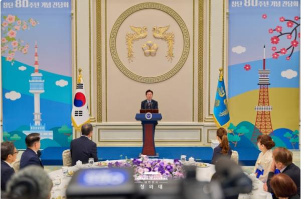이재명 대통령, 재일본대한민국민단 창단 80주년 기념 간담회 주재 기사 이미지